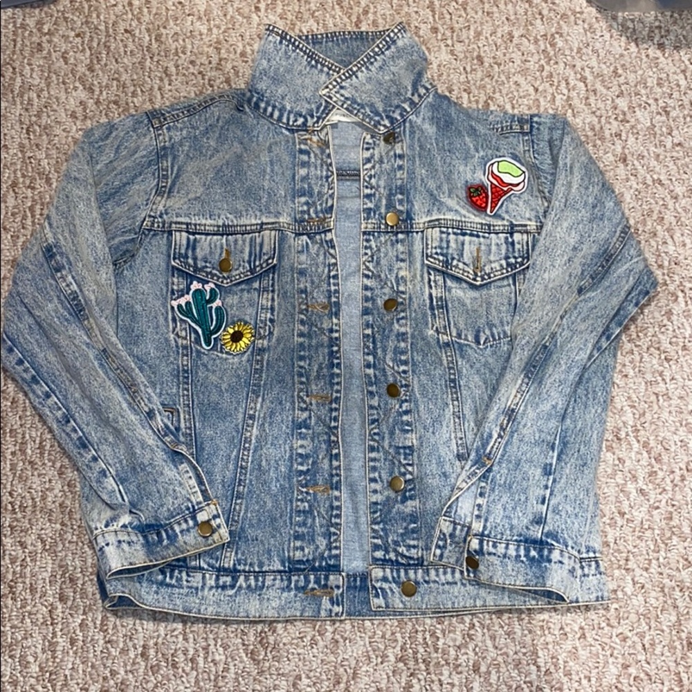 Patched Denim Jacket